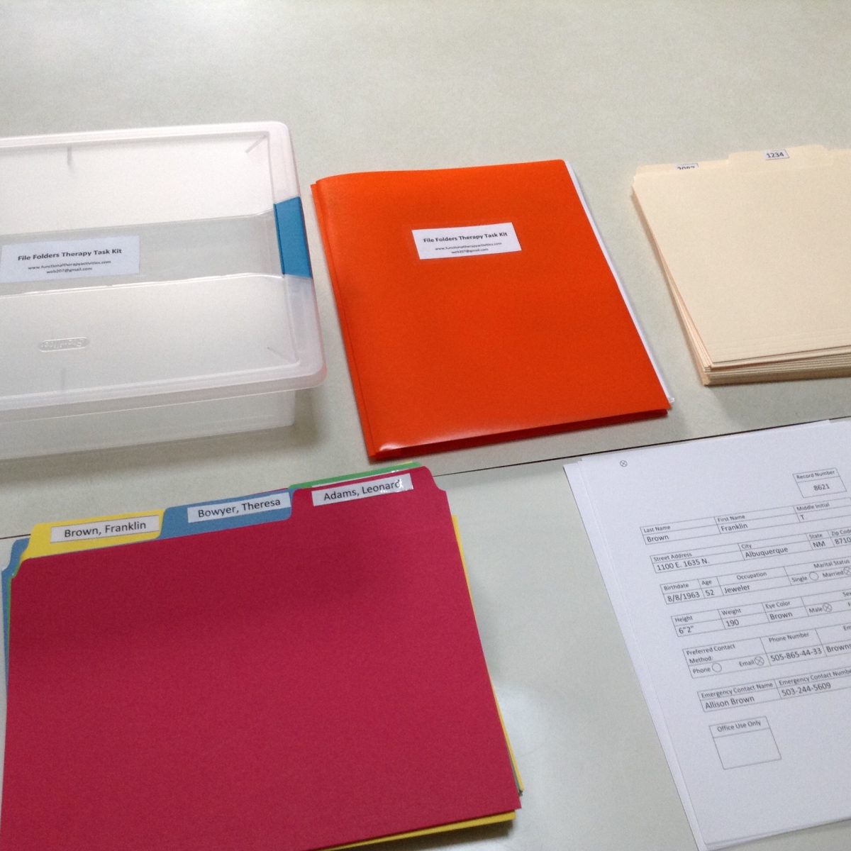 Occupation Based Kits – Functional Therapy Activities